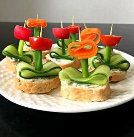 canapes on a serving plate