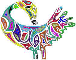 picture of multi-colored bird: sankofa